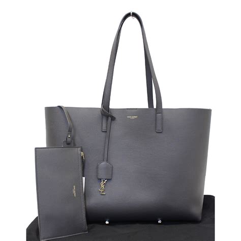 ysl shopping tote grey|saint laurent leather shopper tote.